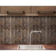 Copper Leaf Mix 30cm x 33.7cm (3.43cm x 7cm) Mosaic Tile