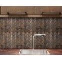 Copper Leaf Mix 30cm x 33.7cm (3.43cm x 7cm) Mosaic Tile