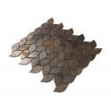 Copper Leaf Mix 30cm x 33.7cm (3.43cm x 7cm) Mosaic Tile