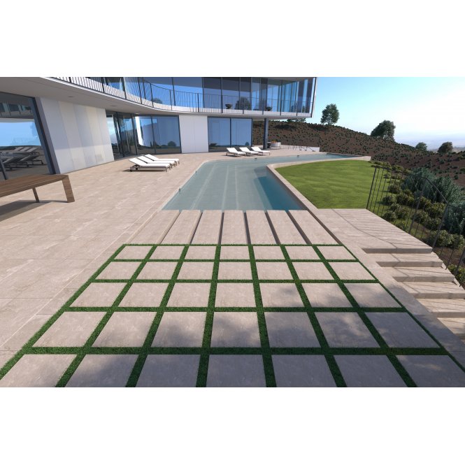 Coralstone Buff Brown 60cm x 120cm 2cm Slab Tile