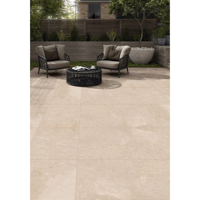 Coralstone Buff Brown 60cm x 90cm 2cm Slab Outdoor Tile Pallet Deal