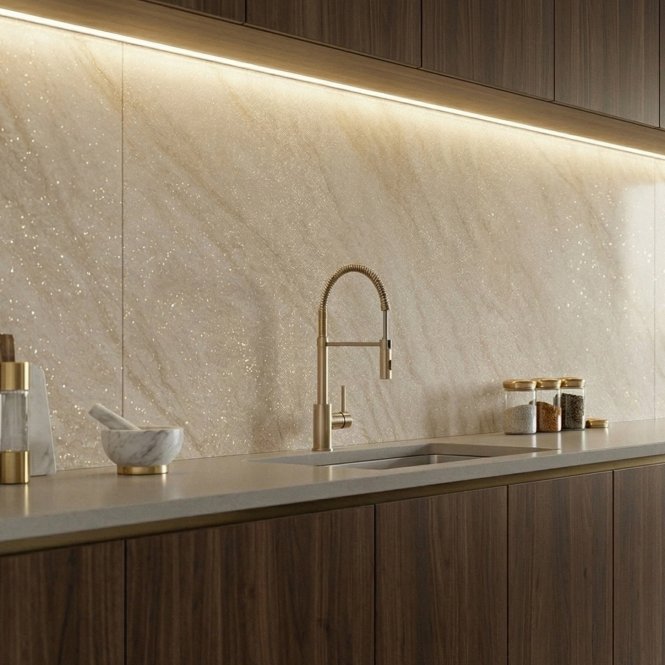 Corian Crystal Polished 75cm x 150cm Wall & Floor Tile