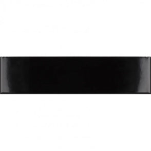 Equipe Costa Nova Gloss Black 5cm x 20cm Wall Tile