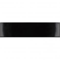 Equipe Costa Nova Gloss Black 5cm x 20cm Wall Tile