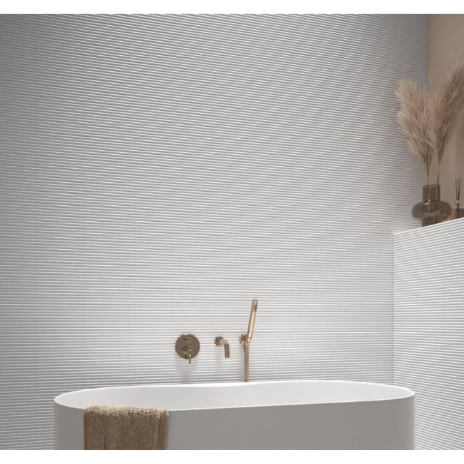 Equipe Costa Nova Praia White 5cm x 20cm Wall Tile
