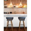 Cotton White Gloss 27.3cm x 25.9cm Fan Mosaic Tile