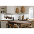 Cotton White Matt 27.3m x 25.9cm Fan Mosaic Tile