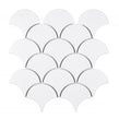 Cotton White Matt 27.3m x 25.9cm Fan Mosaic Tile