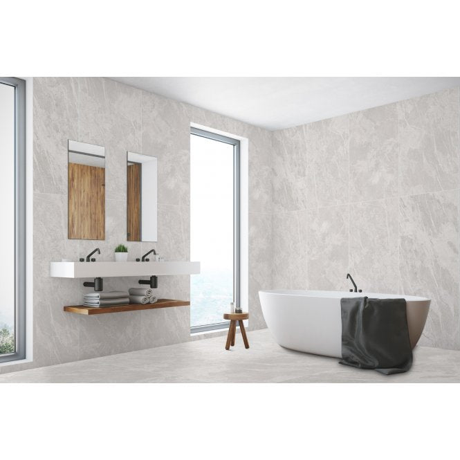 Court Hymn Grey 60cm x 120cm Wall and Floor Tile