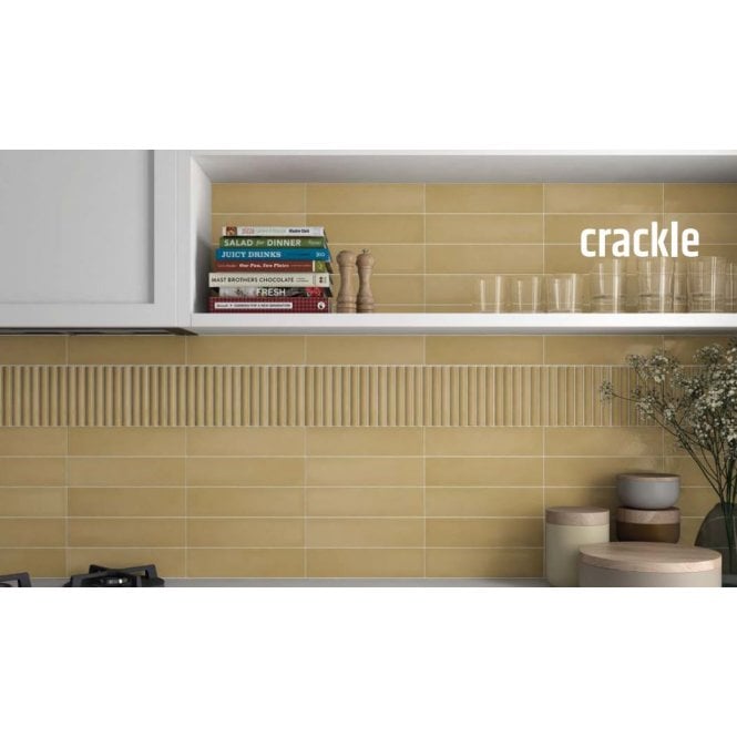 Equipe Crackle Caramel 7.5cm x 15cm Wall Tile