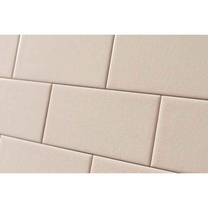 Crackle Cream Glazed 7.5cm x 15cm Wall Tile