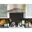 Crackle Glaze Coal Grey 7.5cm x 15cm Wall Tile