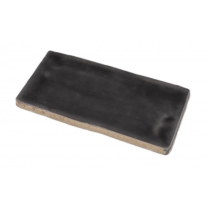 Crackle Glaze Coal Grey 7.5cm x 15cm Wall Tile