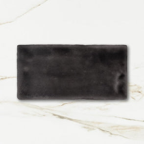 Crackle Glaze Coal Grey 7.5cm x 15cm Wall Tile
