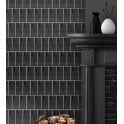 Crackle Glaze Coal Grey 7.5cm x 15cm Wall Tile