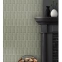 Crackle Glaze Hyde Park Green 7.5cm x 15cm Wall Tile