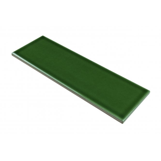Crackle Glaze Victorian Green 10cm x 30cm Wall Tile