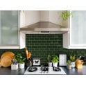 Crackle Glaze Victorian Green 7.5cm x 15cm Wall Tile