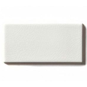 Crackle White Glazed 7.5cm x 15cm Wall Tile