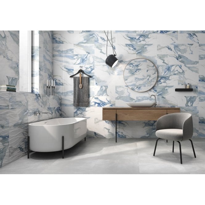 Crash Blue Decor 25cm x 50cm Wall Tile