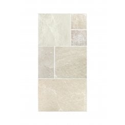 Crema Beige Tumbled Edge French Pattern Set (0.74 sqm)
