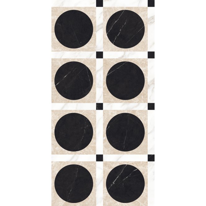 Creme Noir Decor 60cm x 120cm Wall & Floor Tile