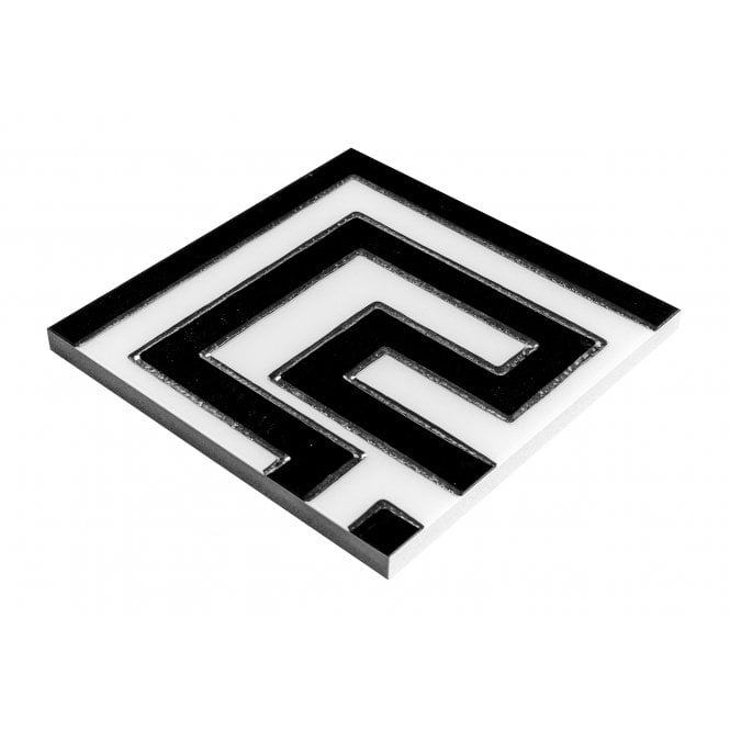 Crystal Greek Key Corner 15cm x 15cm Wall & Floor Tile