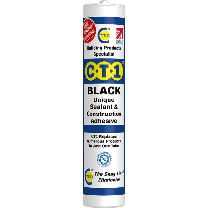 CT1 Black Sealant and Construction Adhesive 290ml