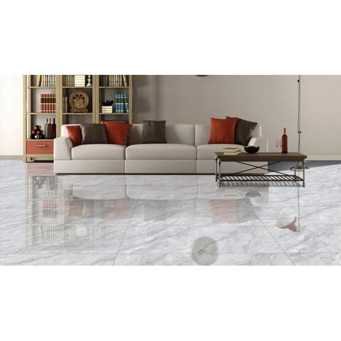 Cuarzo Grey Polished Wall & Floor Tile 60cm x 120cm