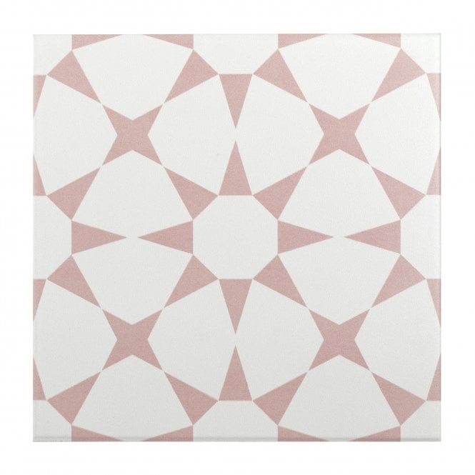 Cuban Star Rosa 20cm x 20cm Wall & Floor Tile