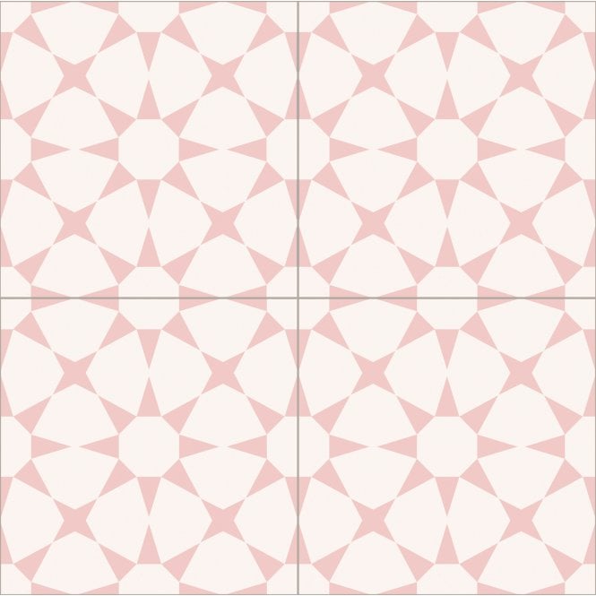 Cuban Star Rosa 20cm x 20cm Wall & Floor Tile