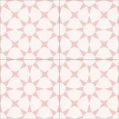 Cuban Star Rosa 20cm x 20cm Wall & Floor Tile