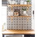 Cuban Star White 20cm x 20cm Wall & Floor Tile