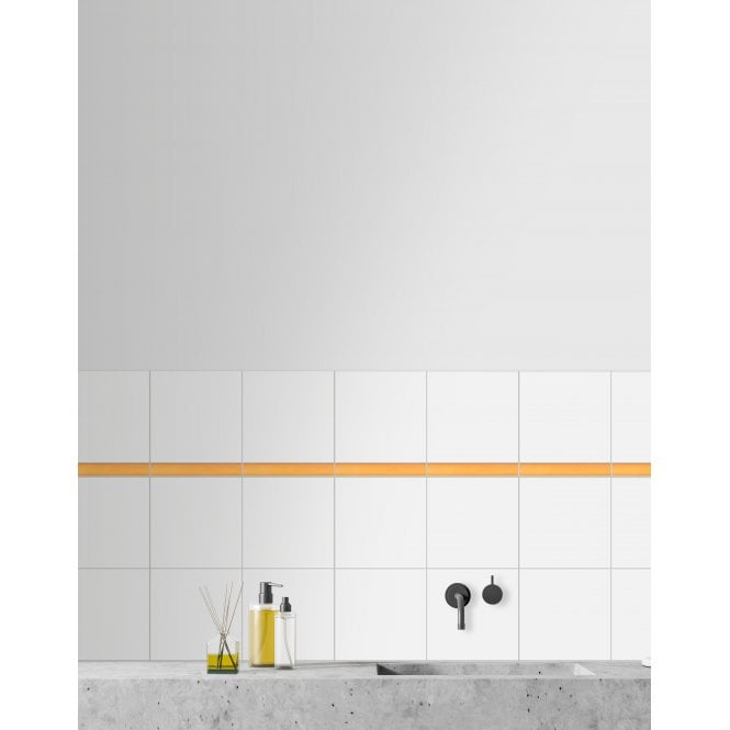 Curva Naranja Lustre 2cm x 15cm Border Tile
