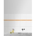 Curva Naranja Lustre Ripple 2cm x 20cm Border Tile