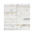Curva Stick Calacatta Gold Marble (15.2cm x 1.5cm) 30.5cm x 30.5cm Mosaic Tile