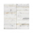 Curva Stick Calacatta Gold Marble (15.2cm x 1.5cm) 30.5cm x 30.5cm Mosaic Tile