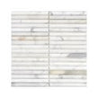 Curva Stick Calacatta Gold Marble (15.2cm x 1.5cm) 30.5cm x 30.5cm Mosaic Tile