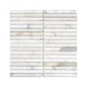 Curva Stick Calacatta Gold Marble (15.2cm x 1.5cm) 30.5cm x 30.5cm Mosaic Tile