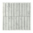 Curva Stick Carrara Marble (15.2cm x 1.5cm) 30.5cm x 30.5cm Mosaic Tile