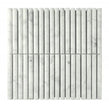 Curva Stick Carrara Marble (15.2cm x 1.5cm) 30.5cm x 30.5cm Mosaic Tile