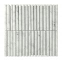 Curva Stick Carrara Marble (15.2cm x 1.5cm) 30.5cm x 30.5cm Mosaic Tile