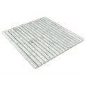 Curva Stick Carrara Marble (15.2cm x 1.5cm) 30.5cm x 30.5cm Mosaic Tile