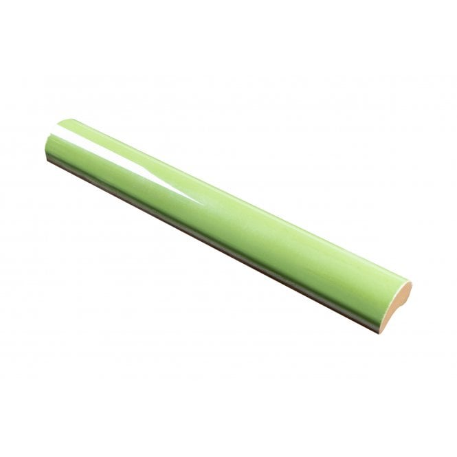Curva Verde Lustre 2cm x 15cm Border Tile