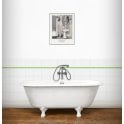 Curva Verde Lustre 2cm x 15cm Border Tile