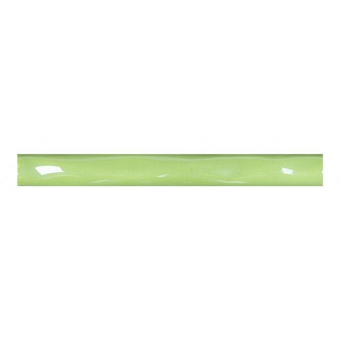 Curva Verde Lustre Ripple 2cm x20cm Border Tile