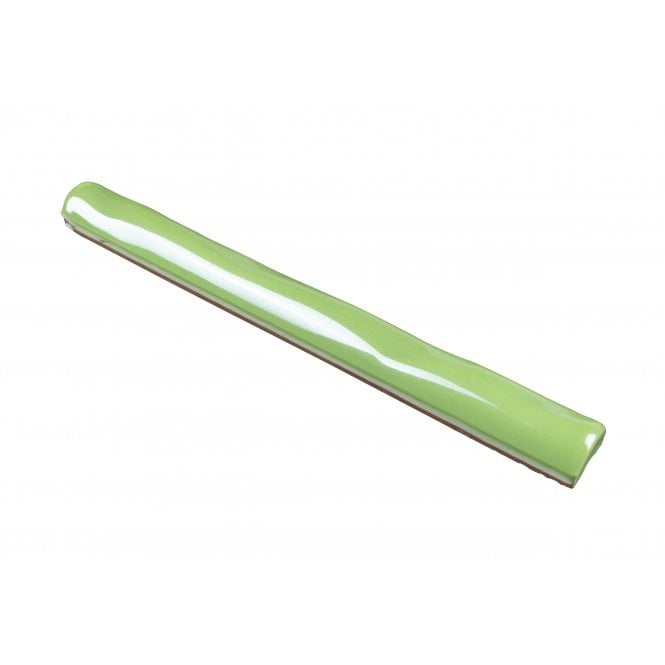 Curva Verde Lustre Ripple 2cm x20cm Border Tile