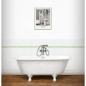 Curva Verde Lustre Ripple 2cm x20cm Border Tile