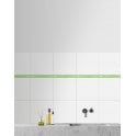 Curva Verde Lustre Ripple 2cm x20cm Border Tile