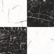 Darwin Black and White Marble Effect 45cm x 45cm Wall and Floor Tile